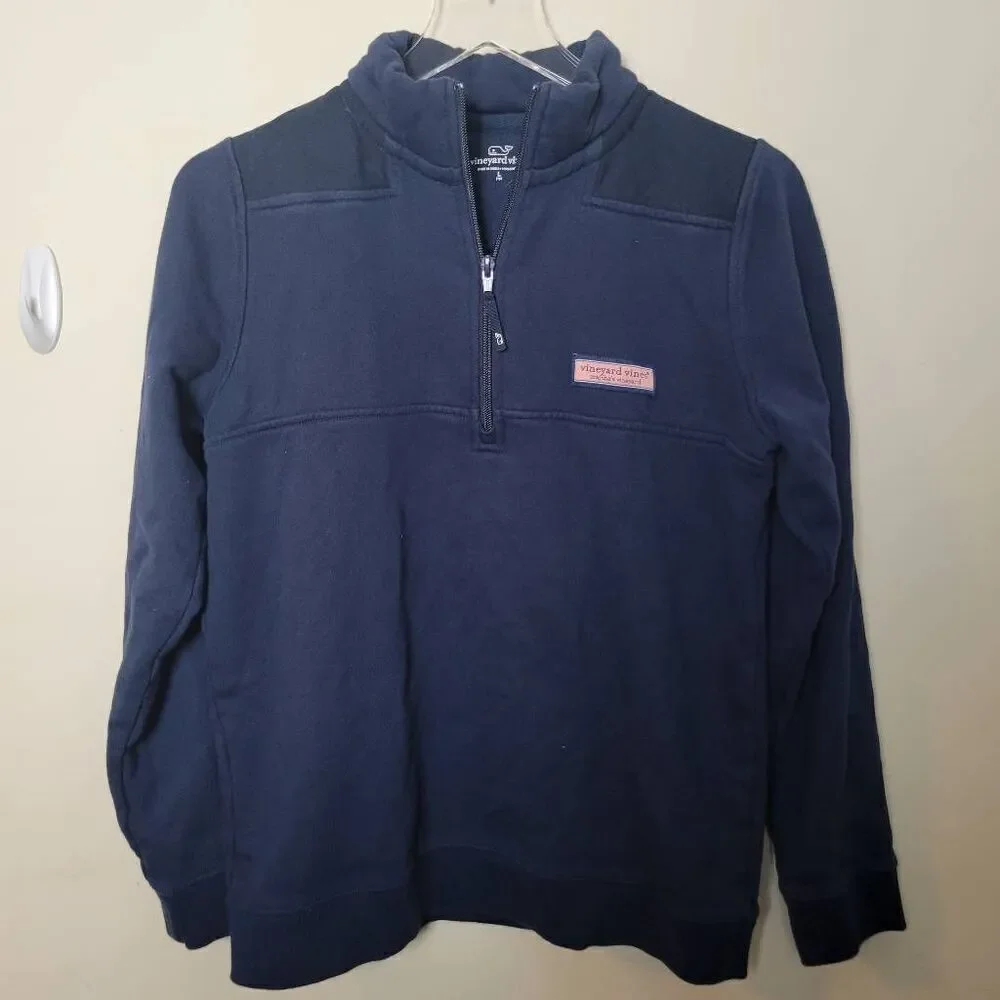 Vineyard Vines The Orginal Shep Navy Blue Pullover Sweater Youth Large 16
